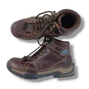 Roper Men's Lace Up Hiking Boots Brown Leather Barn Work Boots Size M8 Size W9